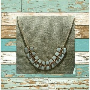 Color block White & Gold Necklace